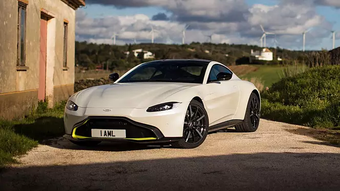 Aston Martin Vantage- white color