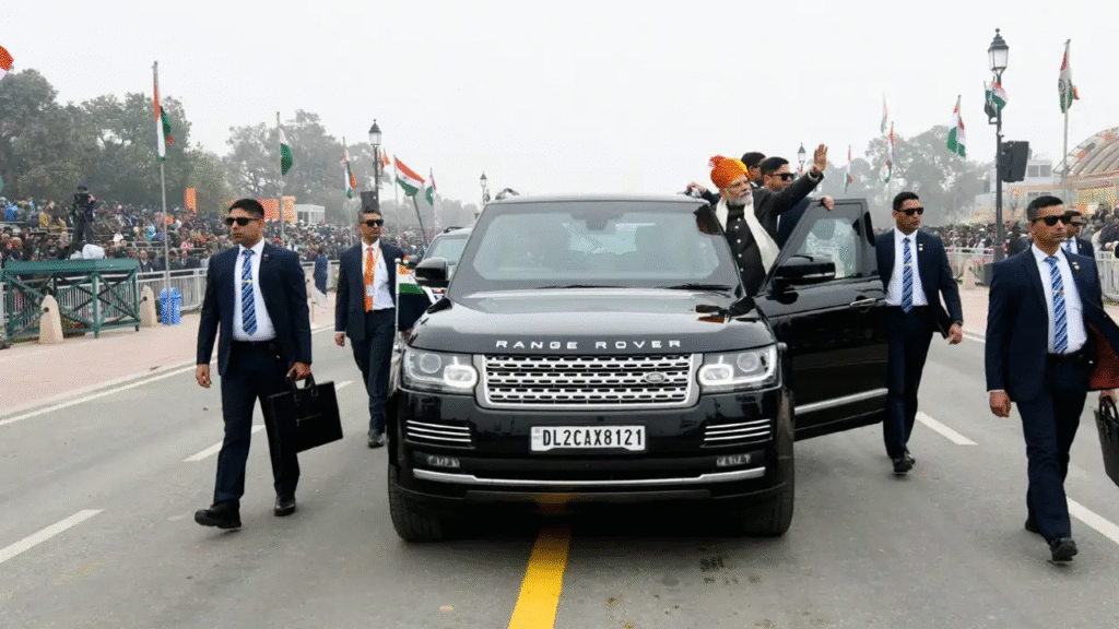 PM Narendra Modi Range Rover Sentinel 