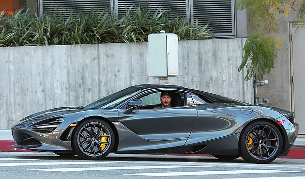 David Beckham in his McLaren 720S