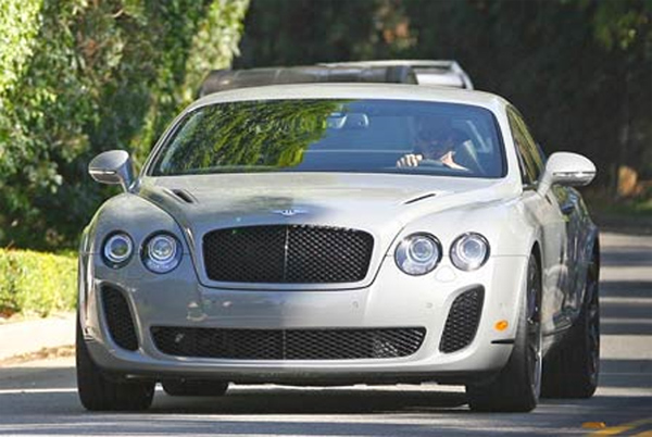 David beckham in his Bentley Continental GT Supersports