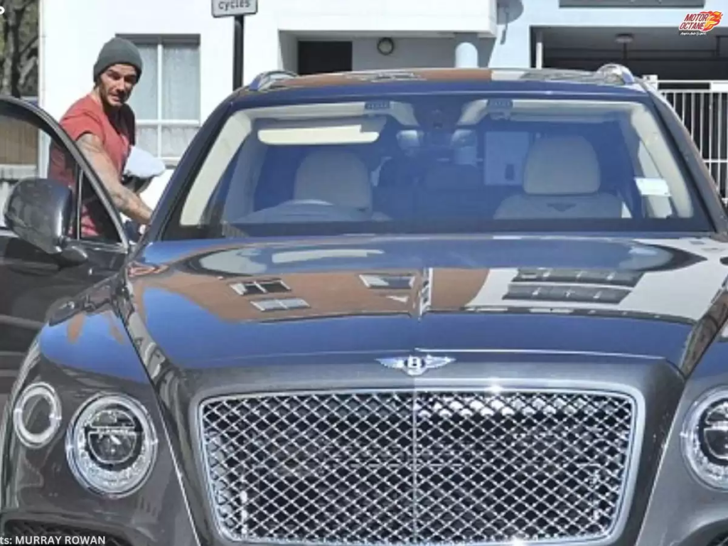 David beckham in his Bentley Mulsanne