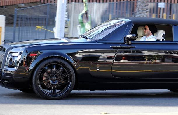 David Beckham in his Rolls-Royce Phantom Drophead Coupe