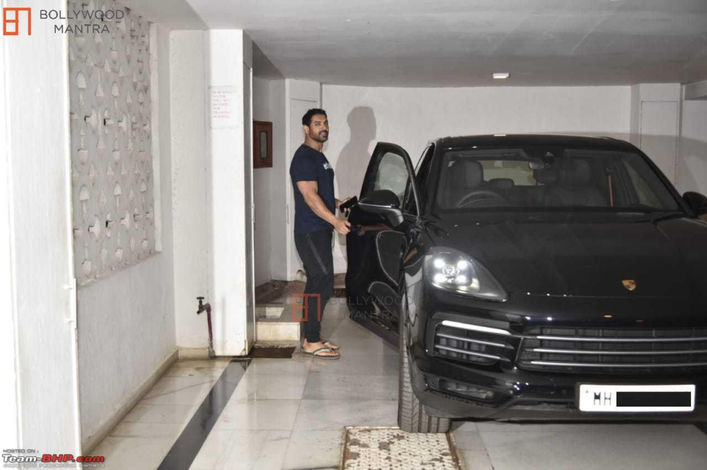 John Abraham with his Porsche Cayenne