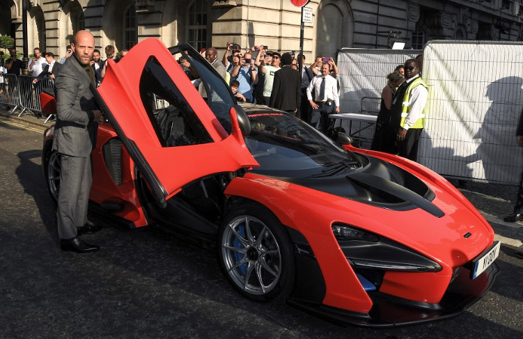 Jason Statham in his McLaren Senna