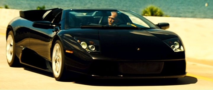 Jason Statham in his Lamborghini Murciélago LP640