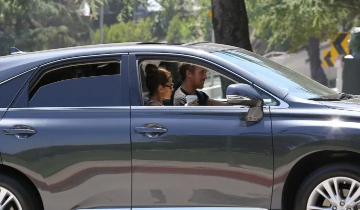 Ryan Gosling in his Lexus RX 450h